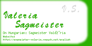 valeria sagmeister business card
